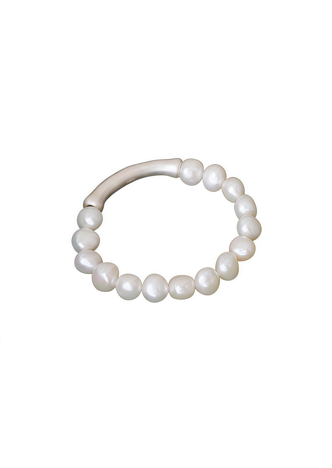 Lunéa Perlenarmband mit silbernen Akzenten