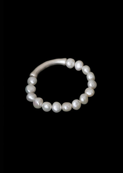 Lunéa Perlenarmband mit silbernen Akzenten