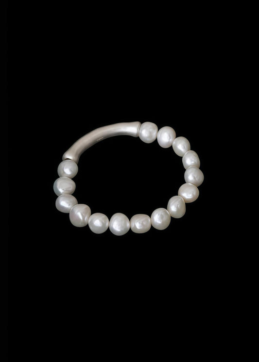 Lunéa Perlenarmband mit silbernen Akzenten