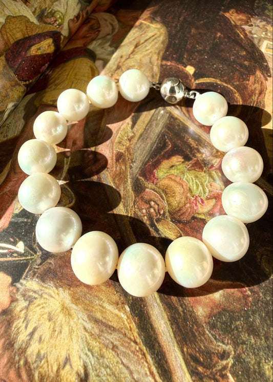 Time - Large Pearl Bracelet