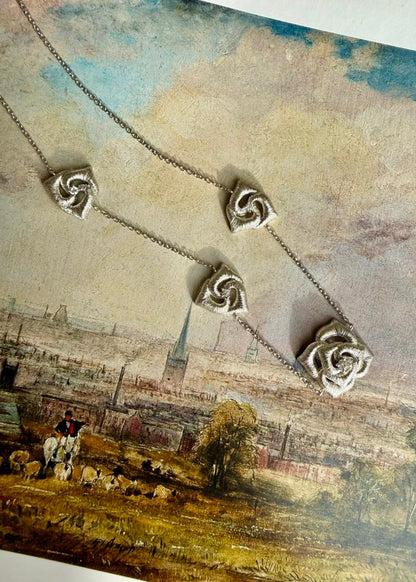 Iron Rose Halskette in Silber